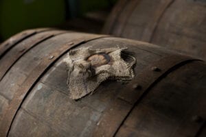 Tamnavulins fatlagringsskola - whisky lagrad på vinfat