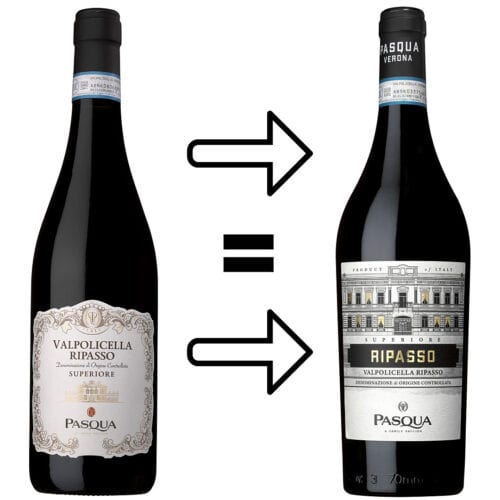 Pasqua Valpolicella Ripasso Superiore får nytt utseende