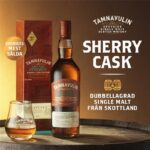 Tamnavulin Sherry Cask Speyside Single Malt Whisky flaska och glas