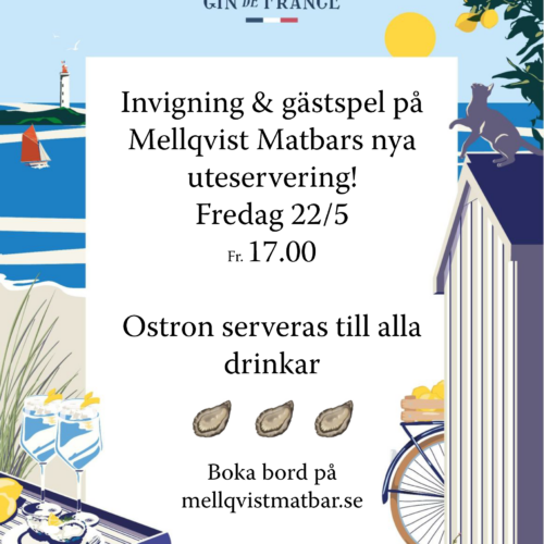 Invigning av Mellqvists nya uteservering med Citadelle Gin